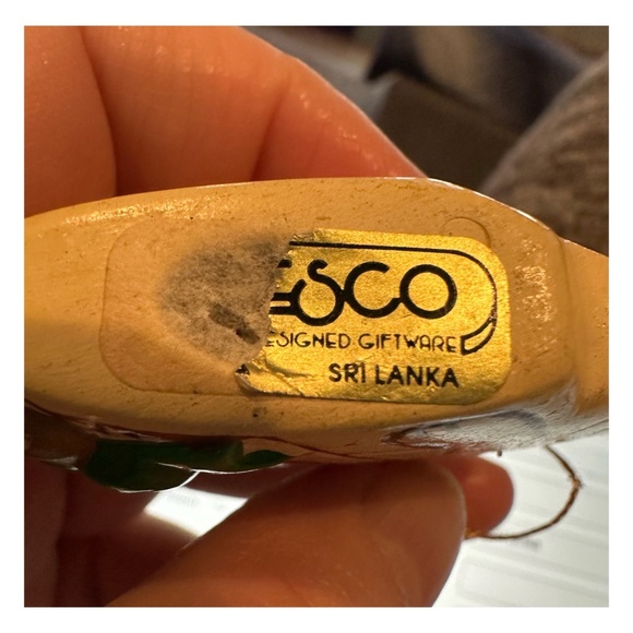 ENESCO Vintage Ceramic Christmas Kitten Ornament (pair of 2) Cream Hand Painted - Picture 8 of 8